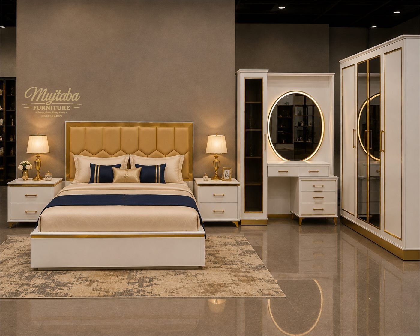 Opulent Gold Bedroom Set